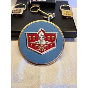 1950's Wheaties Cereal Prize Premium Tin Car Emblem Auto Badge  Vintage